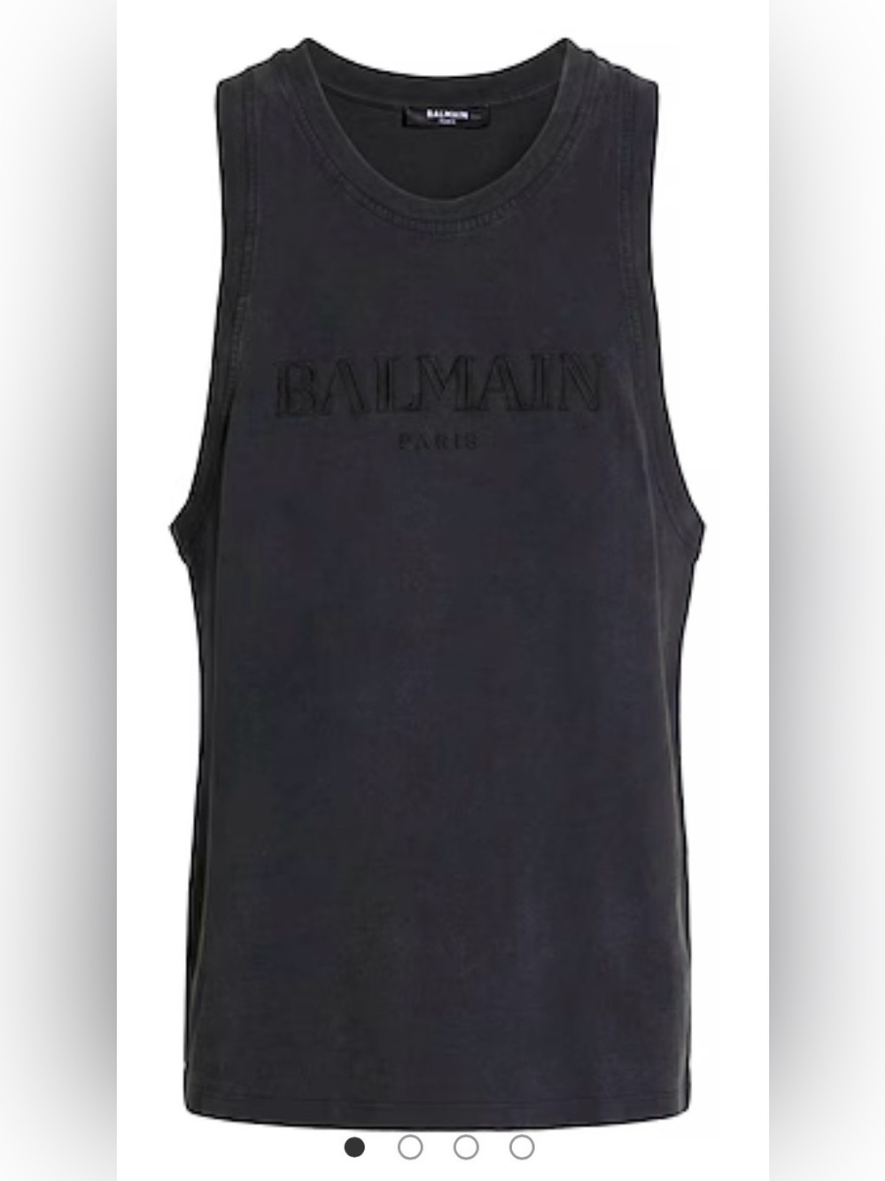 Balmain Black Embossed Logo Tank